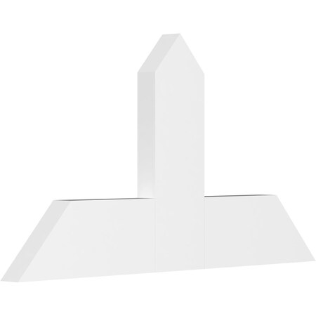 Ekena Millwork Portland Architectural Grade PVC Gable Bracket, 36"W x 19 1/2"H x 2"D x 6"F, 13/12 Pitch GBP036X20X0206POR00